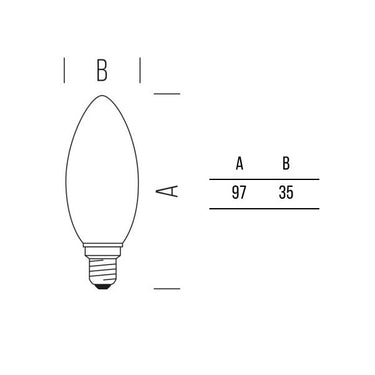 Oliva Stick 250lm 2,5W E14 WW